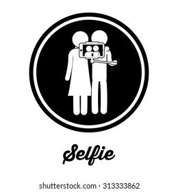 Selfie digital design, vector illustration eps 10