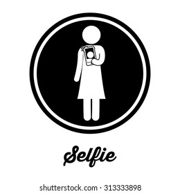 Selfie digital design, vector illustration eps 10