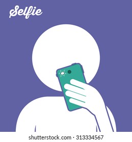 Selfie digital design, vector illustration eps 10