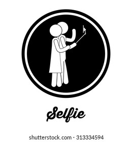 Selfie digital design, vector illustration eps 10