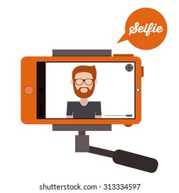 Selfie digital design, vector illustration eps 10