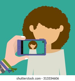 Selfie digital design, vector illustration eps 10