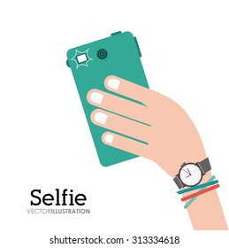 Selfie digital design, vector illustration eps 10