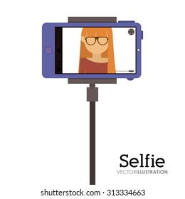 Selfie digital design, vector illustration eps 10