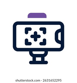 ícone duotônico selfie. Ícone vetorial moderno e elegante para sites, aplicativos móveis, materiais de marketing e design corporativo. Totalmente dimensionável e pronto para uso.