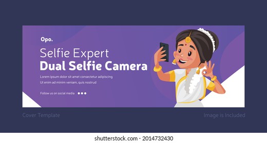 Diseño de portada de la cámara selfie dual.