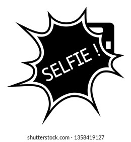 Selfie flash icon. Simple illustration of selfie flash vector icon for web design isolated on white background
