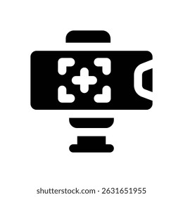 ícone selfie glifo. Ícone vetorial forte e sólido para sites, interfaces móveis, apresentações e marca visual. Alta qualidade e fácil de editar.