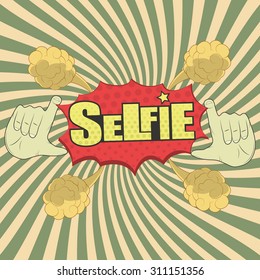 Selfie graffiti speech retro background vector illustration  graphic 