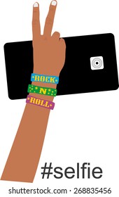 selfie graphic design vector art