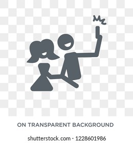 Selfie icon. Selfie design concept from Birthday and Party collection. Simple element vector illustration on transparent background.