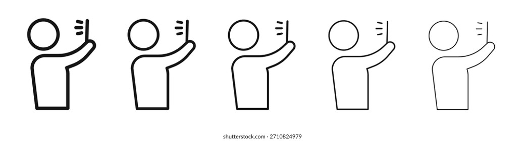 Selfie icono de diseño, logotipo, App, interfaz de usuario. Ilustración vectorial, EPS
