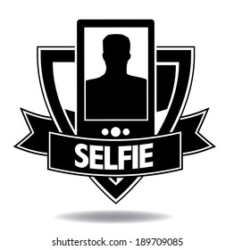 Selfie icon. EPS 10 vector, grouped for easy editing. No open shapes or paths.