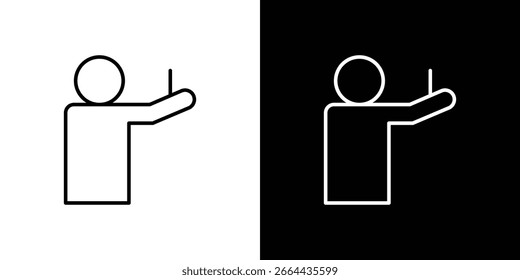 Icono de selfie en Formas de línea, Ilustración vectorial de diseño de línea delgada