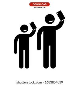 selfie icon or logo isolated sign symbol vector illustration - high quality black style vector icons
