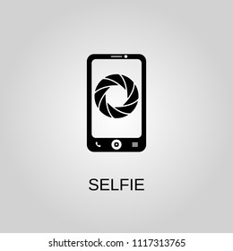 Selfie icon. Selfie symbol. Flat design. Stock - Vector illustration
