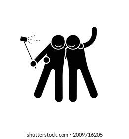 Selfie Icon. Wefie Symbol - Vector, Sign for Design, Presentation, Website or Apps Elements. 