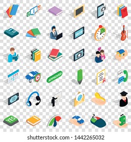 Selfie icons set. Isometric style of 36 selfie vector icons for web for any design