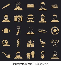 Selfie icons set. Simple set of 25 selfie vector icons for web for any design