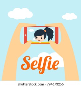 Selfie Illustration Vector