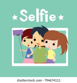 Selfie Illustration Vector