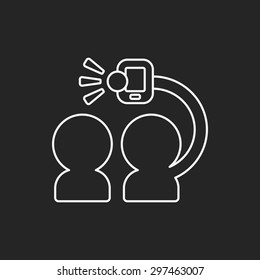 selfie line icon