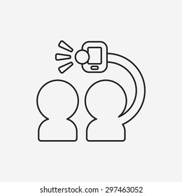 selfie line icon