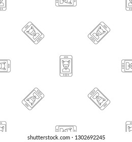 Selfie mask animal pattern seamless vector repeat geometric for any web design