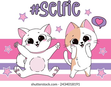 selfie meow love star magic cat 