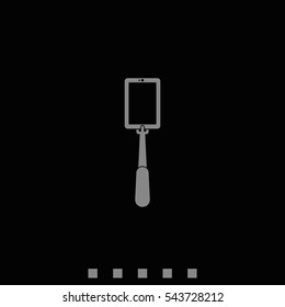 Selfie monopod stick icon.
