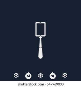 Selfie monopod stick icon.