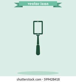Selfie monopod stick icon.