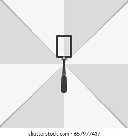 Selfie monopod stick icon.