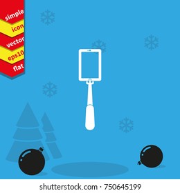 Selfie monopod stick icon.
