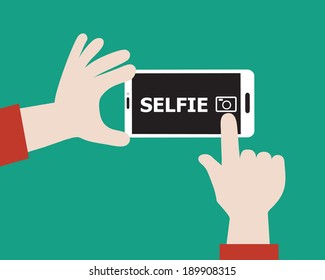 selfie on mobile camera 