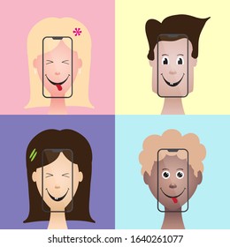 Selfie People Fun Boys Girls