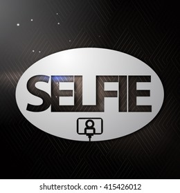 Selfie Photo Concept Icon Layout/Design Cover Background