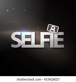 Selfie Photo Concept Icon Layout/Design Cover Background