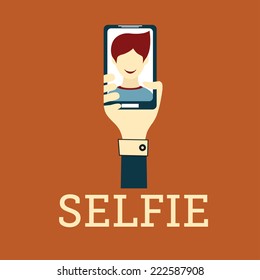 Selfie Photo flat design