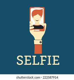 Selfie Photo flat design