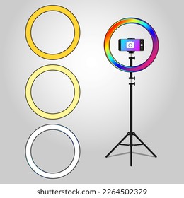 Selfie Ring Light mehrfarbiger Telefon-Holder für Live Stream Ringlight für Meeting