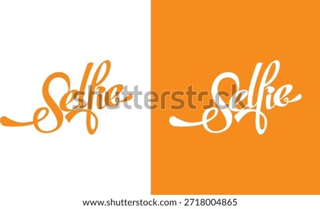 Selfie Script Lettering Logo Design