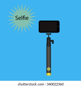 Selfie Self Portrait Tool For Smartphone Vector Illustration