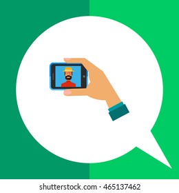 Selfie Smartphone Vector Icon