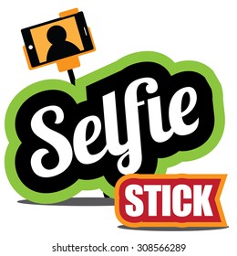 Selfie stick Design Element EPS 10 vector illustration