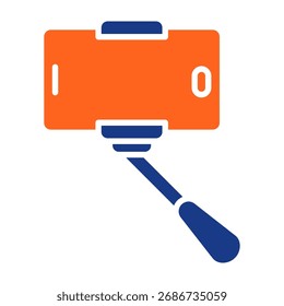 Selfie Stick Icon Ilustración vectorial de relleno