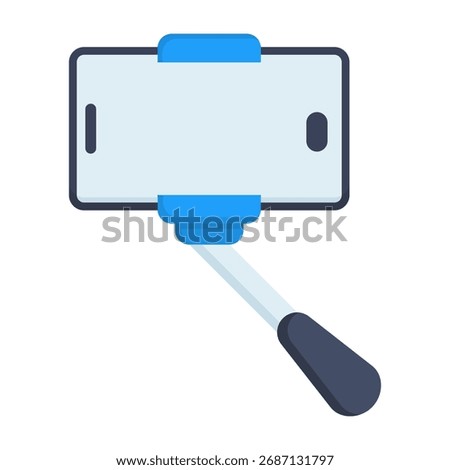 Selfie Stick Icon Fill Vector Illustration
