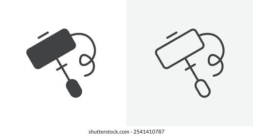 Selfie icono de palo plano y diseño de conjunto simple