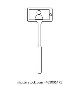 Selfie Stick icon illustration design