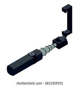 Selfie stick icon. Isometric of selfie stick vector icon for web design isolated on white background